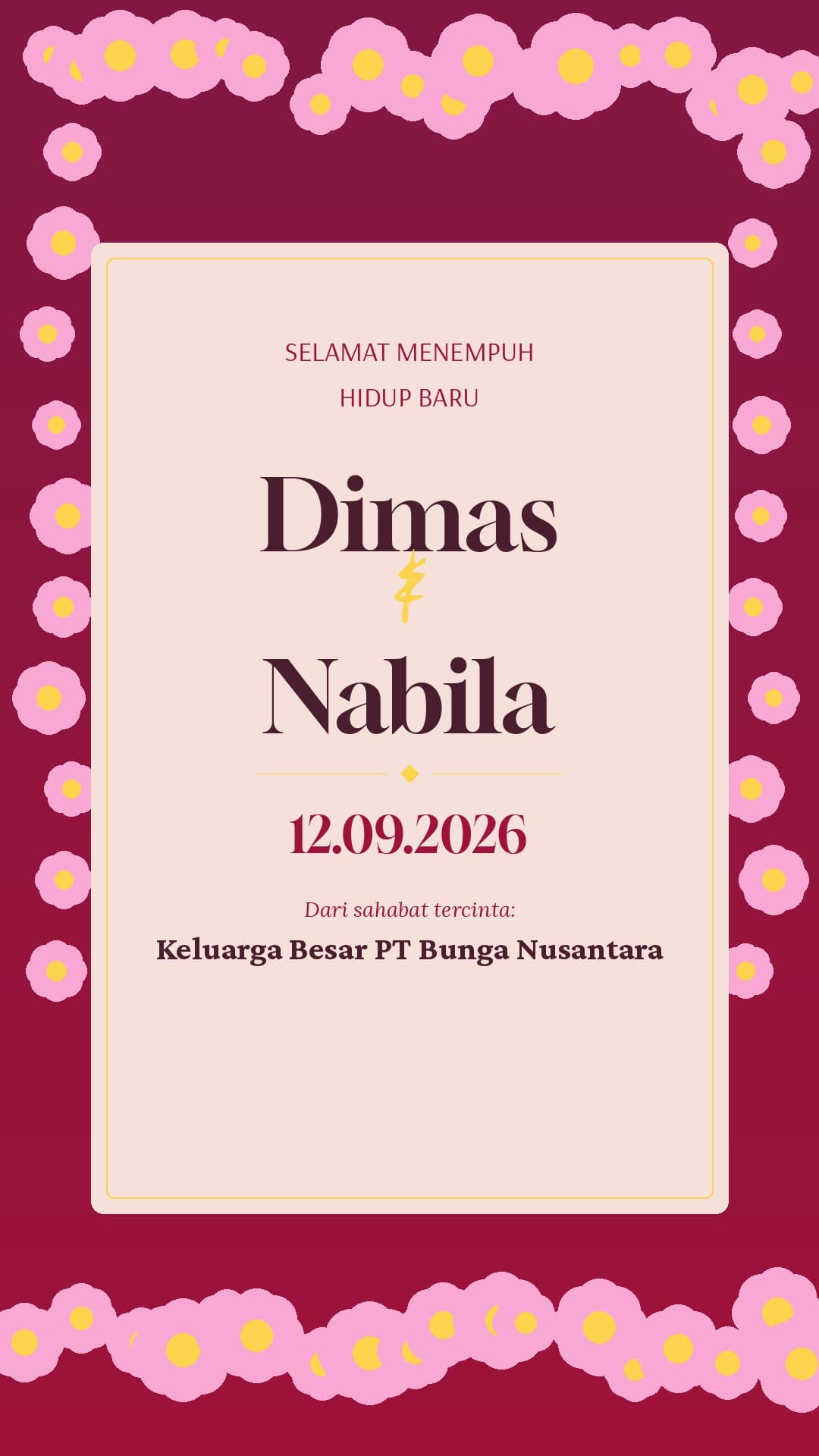 Papan Bunga Digital — Wedding — preview 1