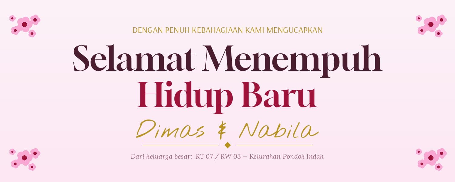 Spanduk Ucapan Pernikahan — preview 1