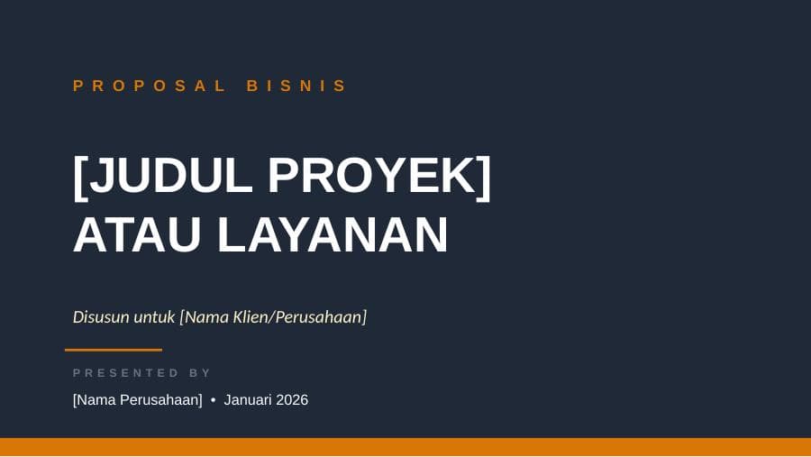 Proposal Bisnis Klien — Charcoal & Gold — preview 1